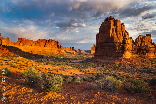 Arches Nationalpark during golden hour