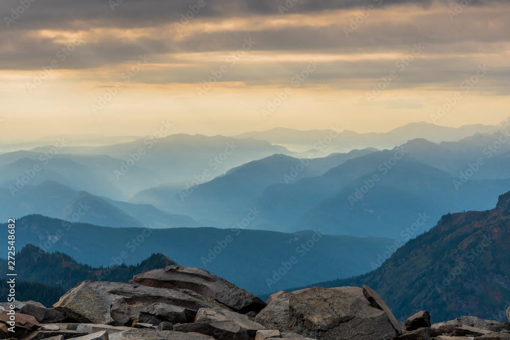Layers of Mountains in Washington Wilderness