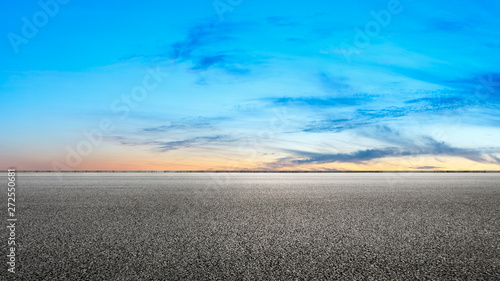 Asphalt road and sunset sky,panoramic view © ABCDstock