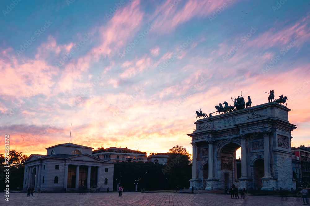 Obraz premium Arco della Pace in Milan