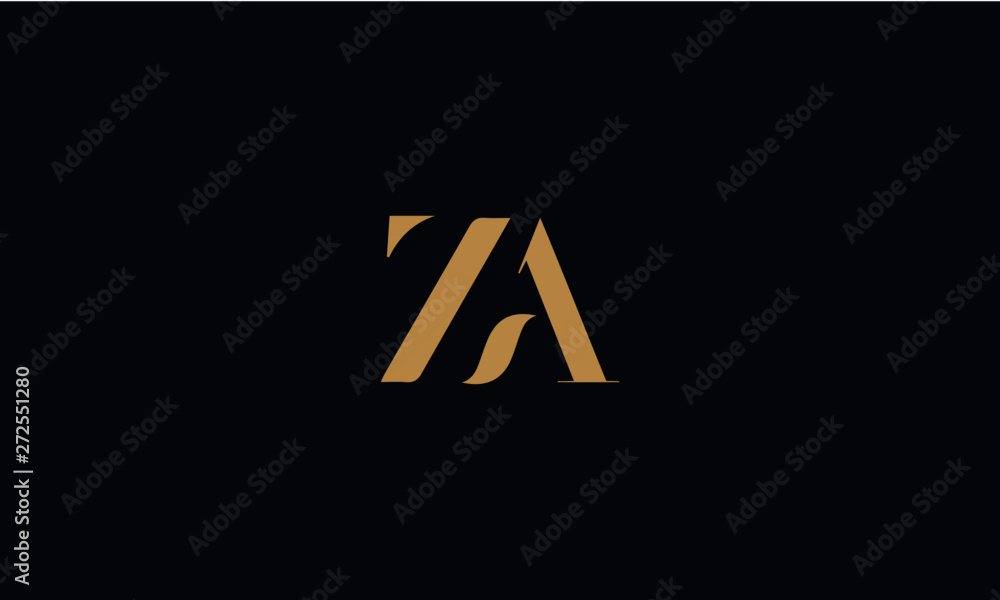 Fototapeta premium ZA logo design template vector illustration
