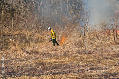 Using the Drip Torch to Start a Controlled Burn