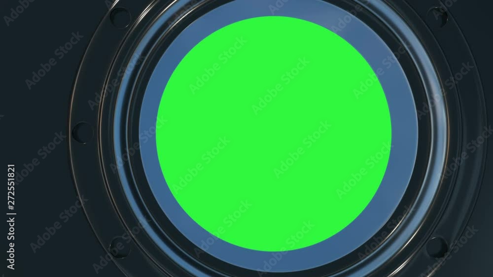 3d animation of porthole in the spaceship with green screen. 3d animation of porthole in the spaceship with green screen.
