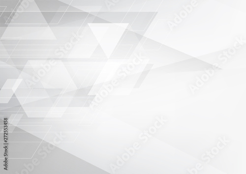 Grey wheel geometric technology background with gear shape. Vector abstract graphic design