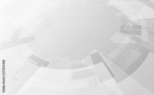 Grey wheel geometric technology background with gear shape. Vector abstract graphic design