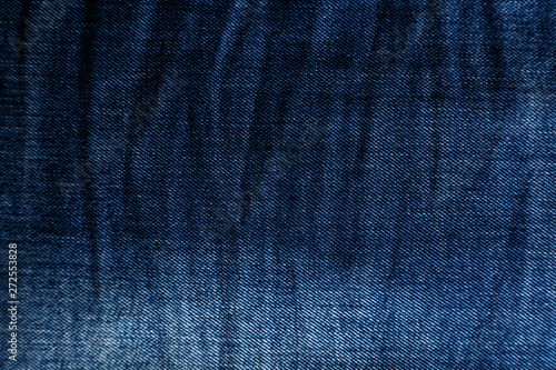 Contrasting blue denim texture with pleats in some places.