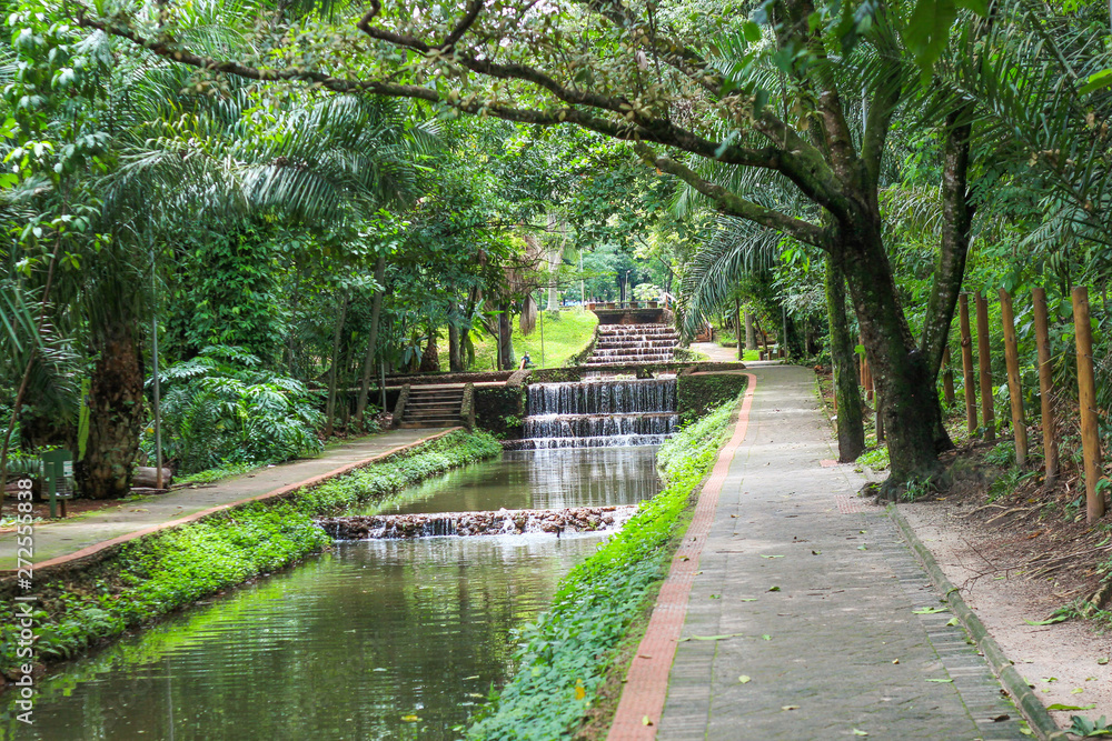 Naklejka premium bridge in the park