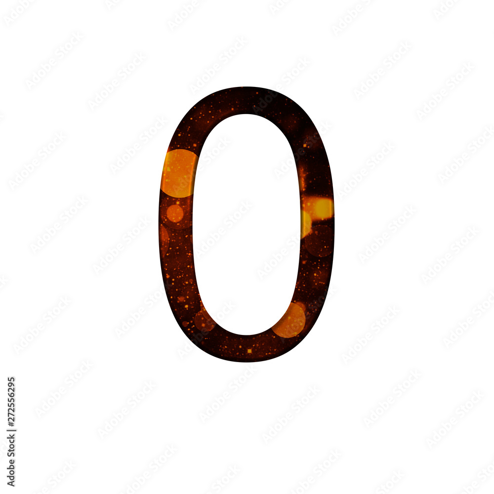 Number 0 illustration on isolated white background.Abstract alphabet symbol . Design element. Number 0 illustration on isolated white background.Abstract alphabet symbol . Design element.
