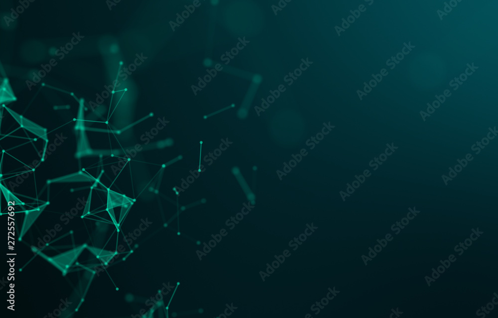 Abstract polygonal space low poly dark background with connecting dots and lines. Connection structure. Science. Futuristic polygonal background. Triangular. Wallpaper. Business - Illustration Abstract polygonal space low poly dark background with connecting dots and lines. Connection structure. Science. Futuristic polygonal background. Triangular. Wallpaper. Business - Illustration