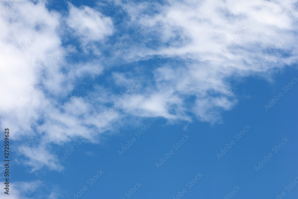 blue sky background and white clouds soft focus