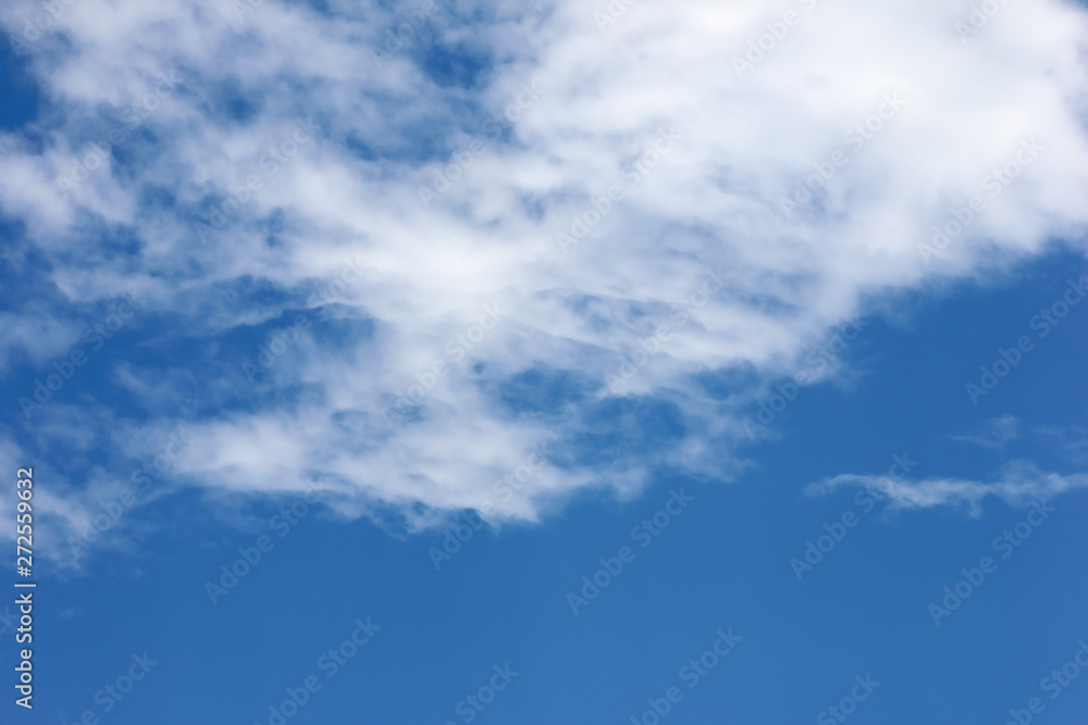 blue sky background and white clouds soft focus