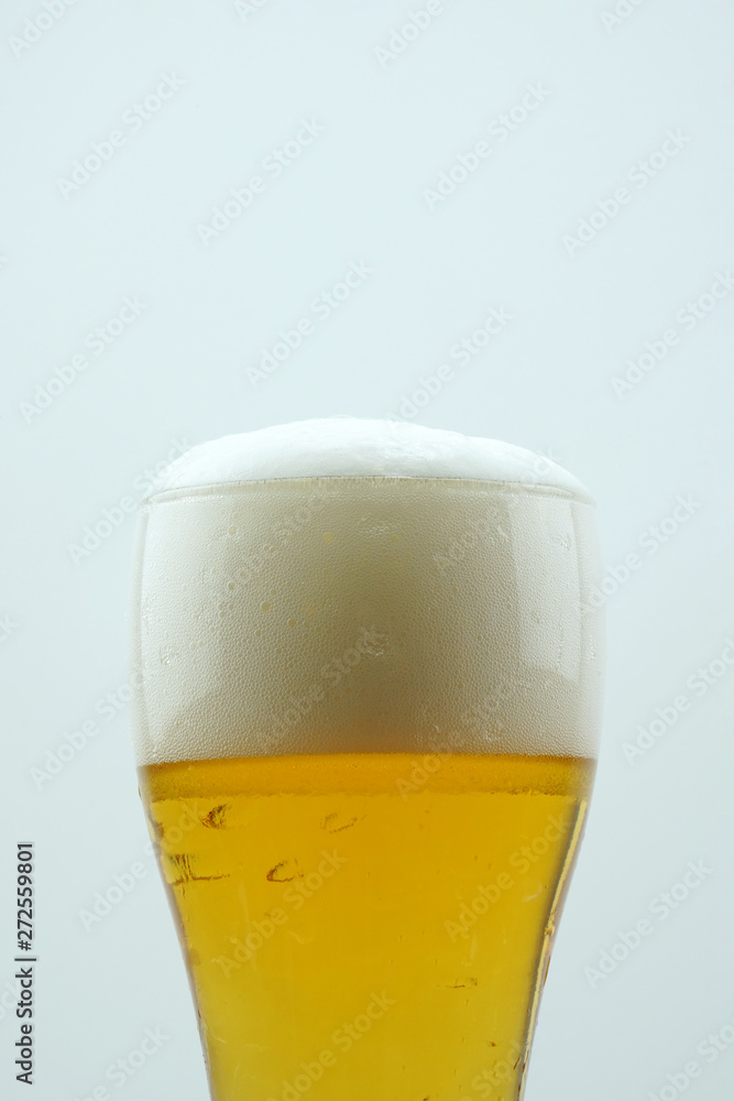 Full beer glass, A glass of cold beer macro photography, cool beer object