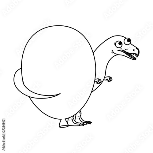 cute spinosaurus with balloon helium
