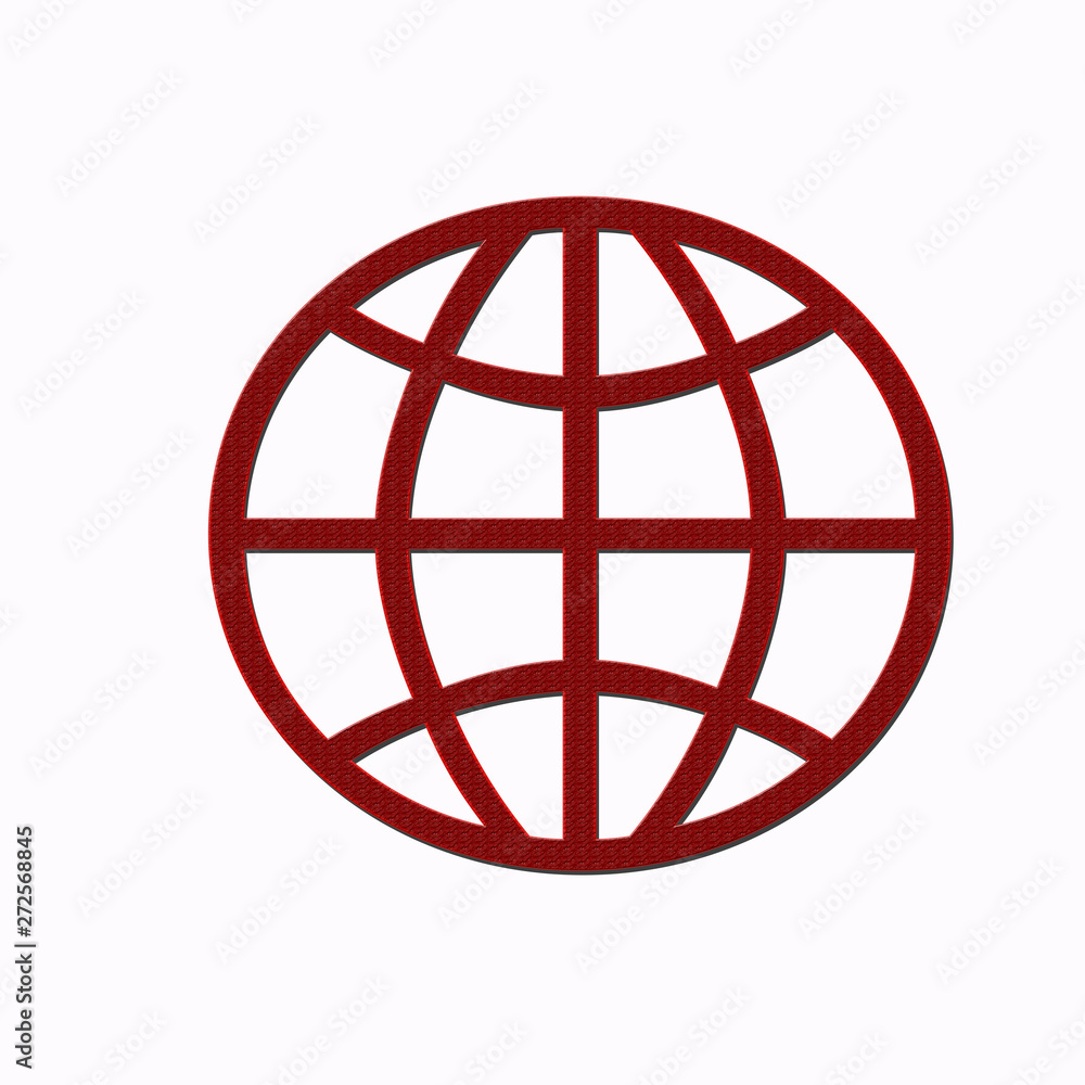 The globe icon. Globe symbol. Flat illustration The globe icon. Globe symbol. Flat illustration