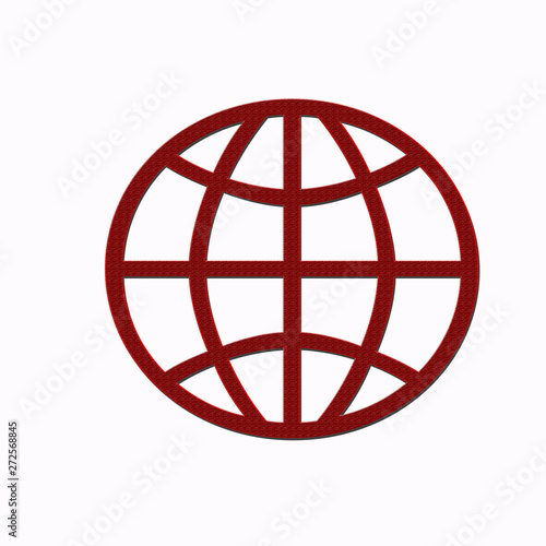 The globe icon. Globe symbol. Flat  illustration