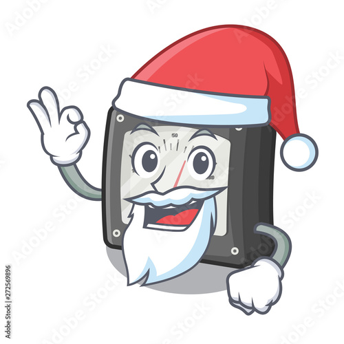 Santa amperage meter above the cartoon table