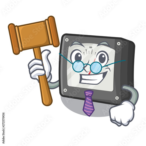 Judge amperage meter above the cartoon table