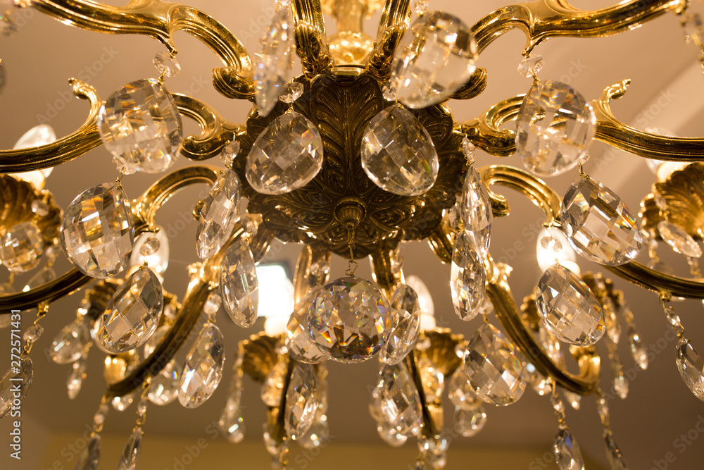 Bokeh made of chandelier. Background, abstraction postcard Bokeh made of chandelier. Background, abstraction postcard
