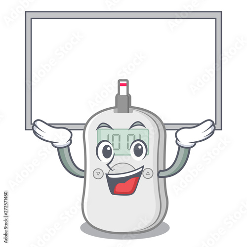 Up board diabetes check machine in character shape