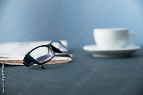 book with coffee on desk