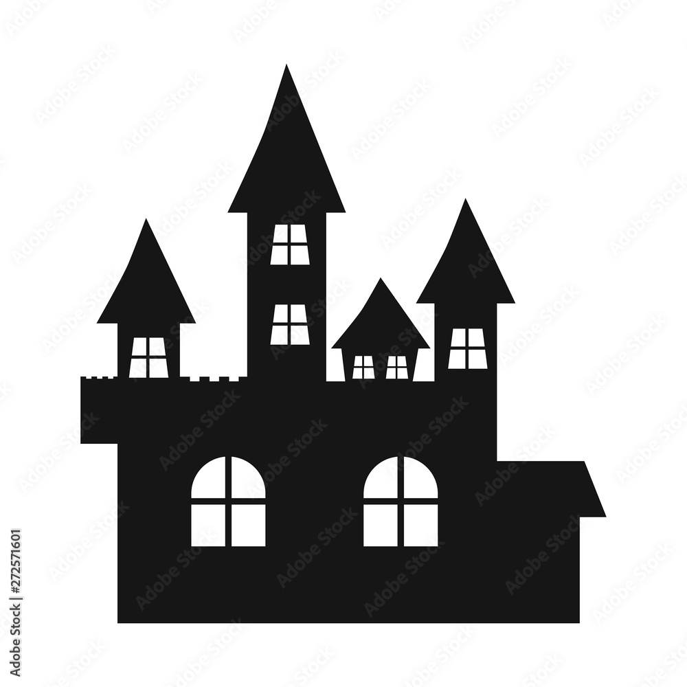 hallowen castle silhouette
