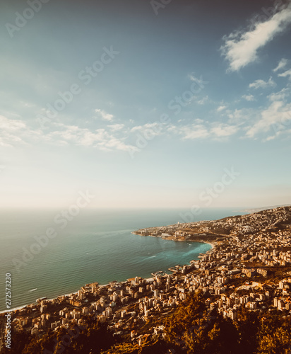 Harissa coastline, in Lebanon. Beautiful view © fredchimelli