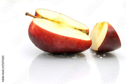 red apple and pear