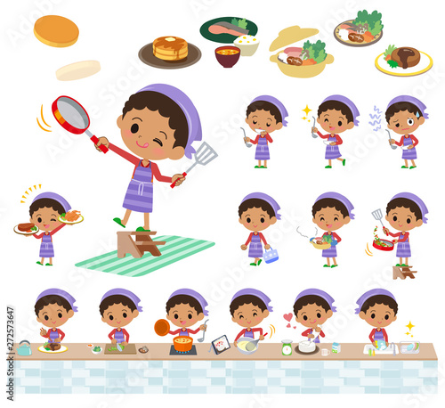 perm hair boy_cooking