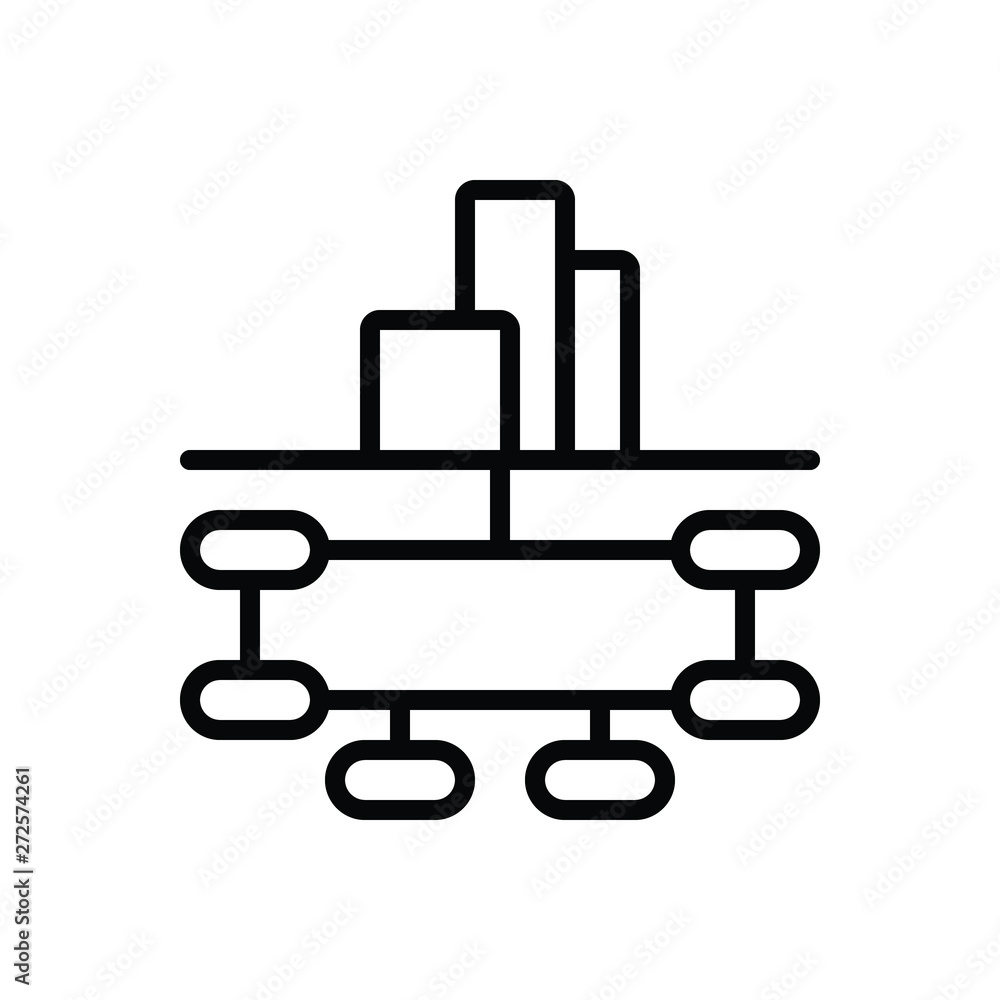 Black line icon for company structure Black line icon for company structure