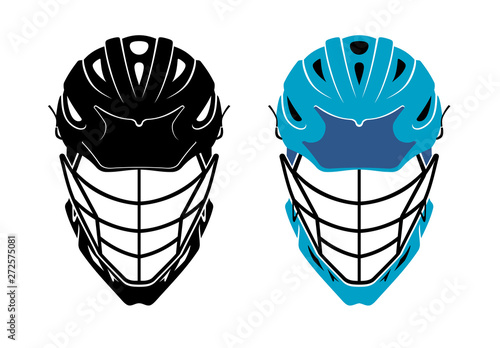 Lacrosse Helmet Front View in Two Variations