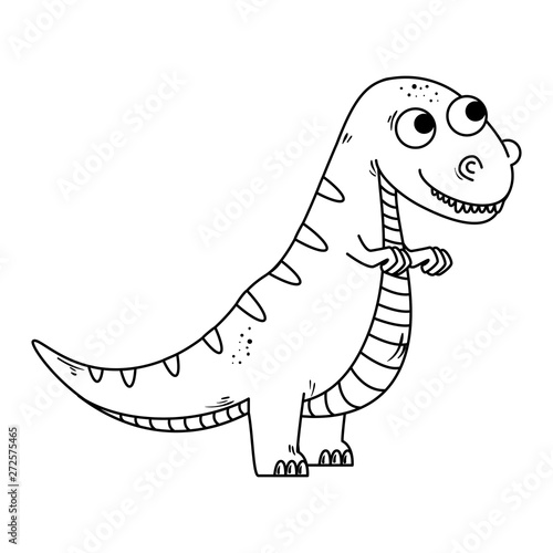 cute tyrannosaurus rex comic character