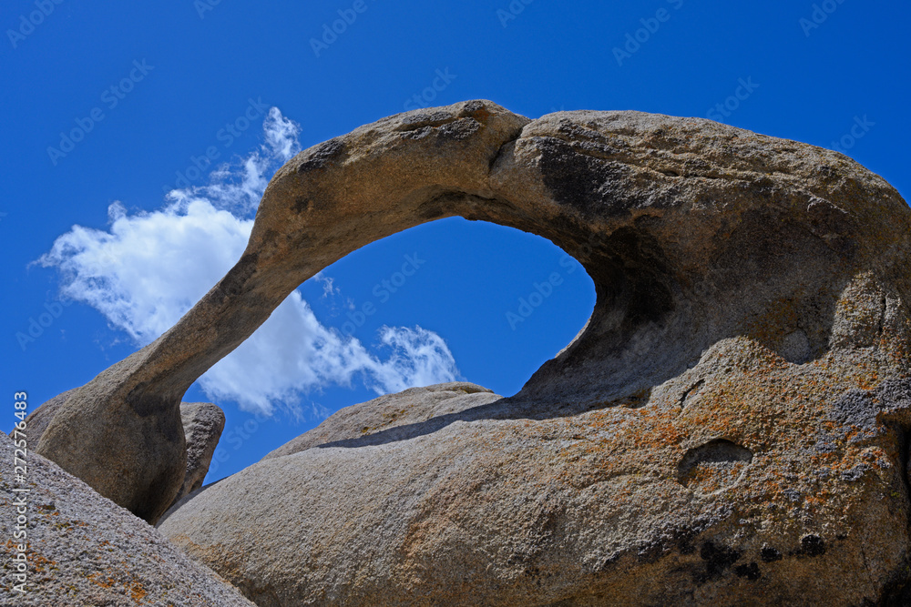 Traveling in South California around Lone Pines. Alabama Hills view of the mobius arch with Mountain Whitney on the back Traveling in South California around Lone Pines. Alabama Hills view of the mobius arch with Mountain Whitney on the back