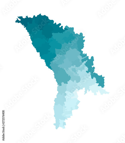 Photos Vector isolated illustration of simplified administrative map of Moldova
