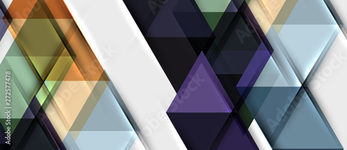 Triangle geometrical modern business presentation design template