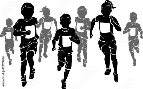 Kids Marathon Silhouette Set