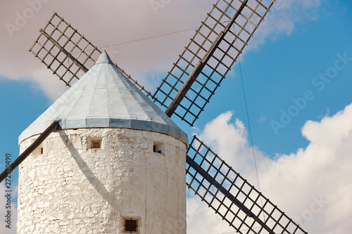 Traditional antique windmill in Spain. Toledo