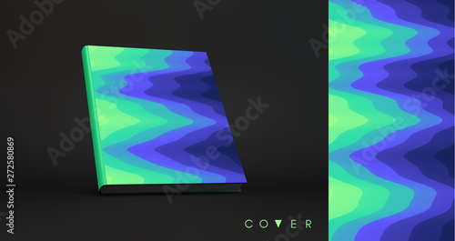 Abstract wavy background with color gradient. Trendy modern design. Applicable for placards, flyers, banners, book covers, brochures, planners and notebooks. Vector illustration.