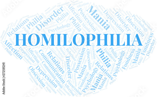 Homilophilia word cloud. Type of Philia.