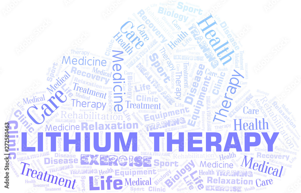 Obraz premium Lithium Therapy word cloud. Wordcloud made with text only.