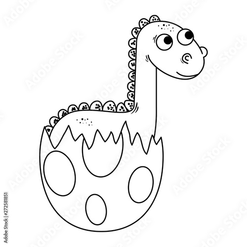 newborn diplodocus breaking the shell