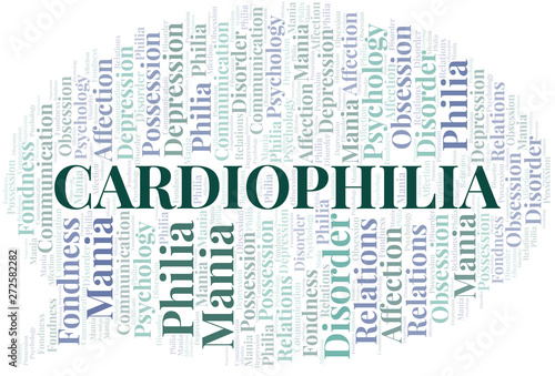 Cardiophilia word cloud. Type of Philia.