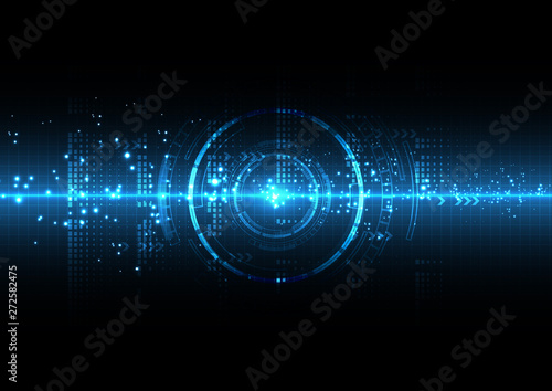 Wallpaper Mural Blue Light Futuristic Technology Torontodigital.ca