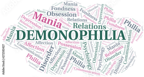 Demonophilia word cloud. Type of Philia.