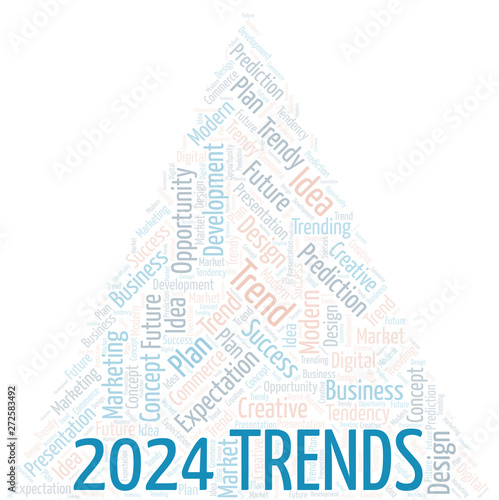 2024 Trends word cloud. Wordcloud made with text only.