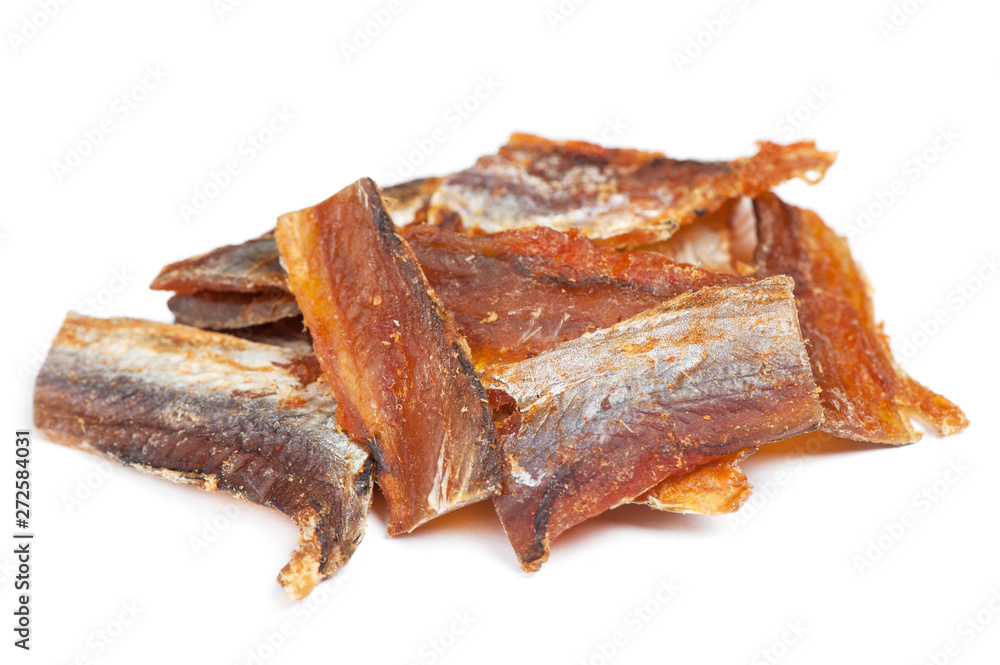 Pieces of cleaned dried fish Pieces of cleaned dried fish