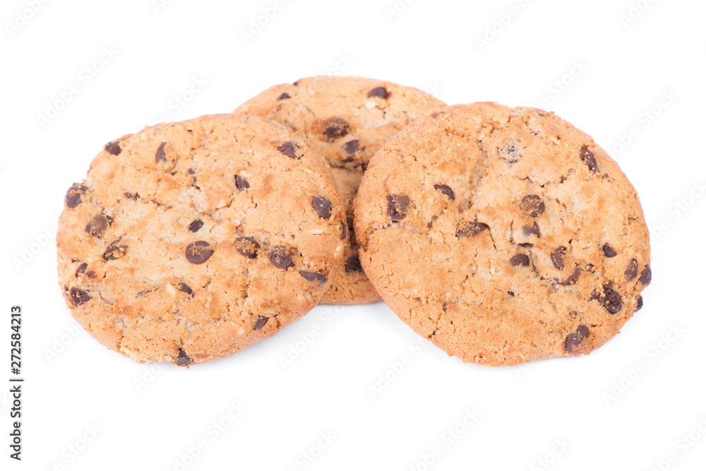 Group of oatmeal cookies with chocolate chip Group of oatmeal cookies with chocolate chip