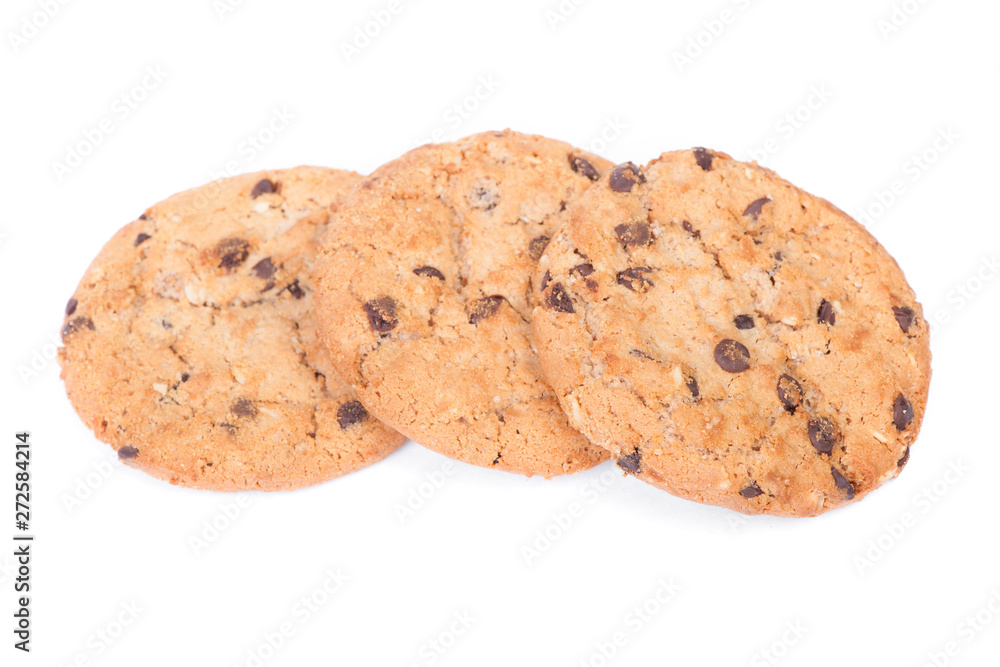 Group of oatmeal cookies with chocolate chip Group of oatmeal cookies with chocolate chip