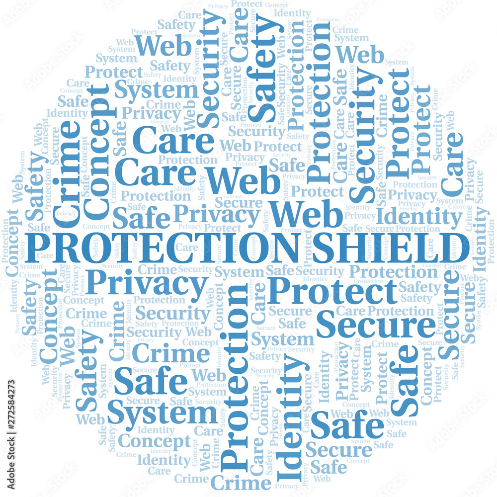 Protection Shield word cloud. Wordcloud made with text only. Protection Shield word cloud. Wordcloud made with text only.