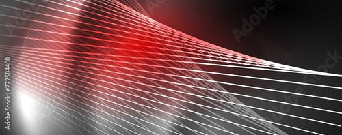 Color light with lines, outer space background, bright rays