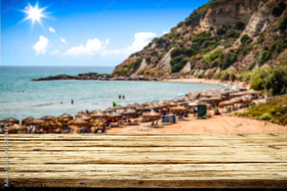 Fototapeta premium Summer background of free space for your decoration and hot day. 